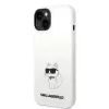 Karl Lagerfeld KLHMP14MSNCHBCH Hardcase silicone MagSafe Case voor iPhone 14 Plus / 15 Plus 6,7 inch wit Choupette