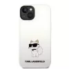 Karl Lagerfeld KLHMP14MSNCHBCH Hardcase silicone MagSafe Case voor iPhone 14 Plus / 15 Plus 6,7 inch wit Choupette