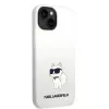 Karl Lagerfeld KLHMP14MSNCHBCH Hardcase silicone MagSafe Case voor iPhone 14 Plus / 15 Plus 6,7 inch wit Choupette