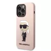 Karl Lagerfeld KLHCP14XSNIKBCP Ikonik siliconen hardcase voor iPhone 14 Pro Max 6,7 inch roze