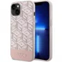 GUESS iPhone 13/14/15 roze hardcase GCube Stripes MagSafe