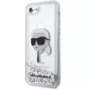 Karl Lagerfeld KLHCI8LNKHCH hardcase Glitter Karl Head voor iPhone 7/8/SE 2020/SE 2022, zilver