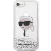 Karl Lagerfeld KLHCI8LNKHCH hardcase Glitter Karl Head voor iPhone 7/8/SE 2020/SE 2022, zilver