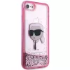Karl Lagerfeld KLHCI8LNKHCP hardcase Glitter Karl Head voor iPhone 7/8/SE 2020/SE 2022, roze