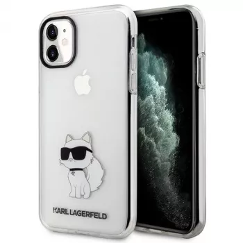Karl Lagerfeld Ikonik Choupette Hard Case voor Apple iPhone 11 / XR 6,1 inch transparant