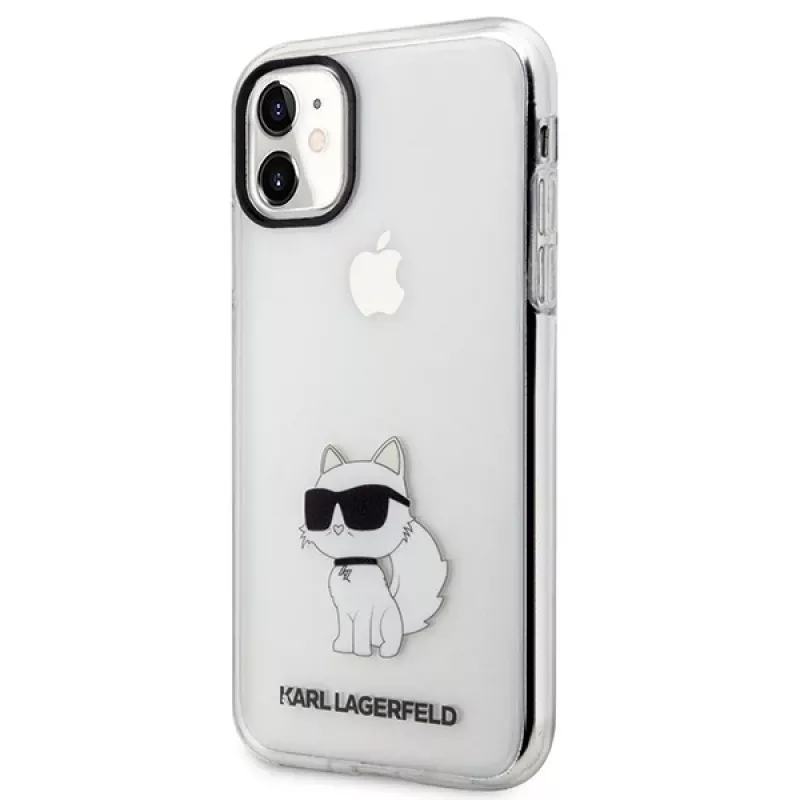 Karl Lagerfeld Ikonik Choupette Hard Case voor Apple iPhone 11 / XR 6,1 inch transparant