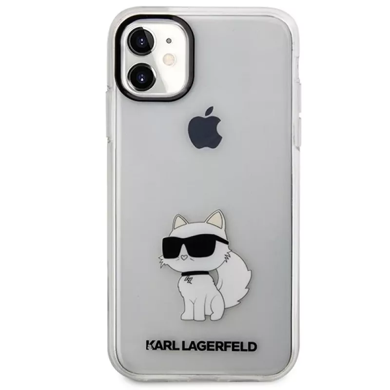 Karl Lagerfeld Ikonik Choupette Hard Case voor Apple iPhone 11 / XR 6,1 inch transparant