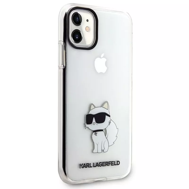 Karl Lagerfeld Ikonik Choupette Hard Case voor Apple iPhone 11 / XR 6,1 inch transparant