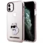 Karl Lagerfeld Ikonik Choupette Hard Case voor iPhone 11 / XR 6,1 inch - roze