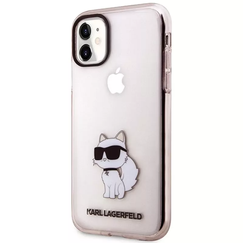 Karl Lagerfeld Ikonik Choupette Hard Case voor iPhone 11 / XR 6,1 inch - roze