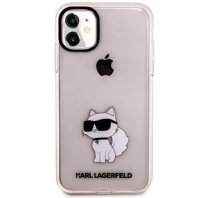 Karl Lagerfeld Ikonik Choupette Hard Case voor iPhone 11 / XR 6,1 inch - roze