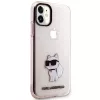 Karl Lagerfeld Ikonik Choupette Hard Case voor iPhone 11 / XR 6,1 inch - roze