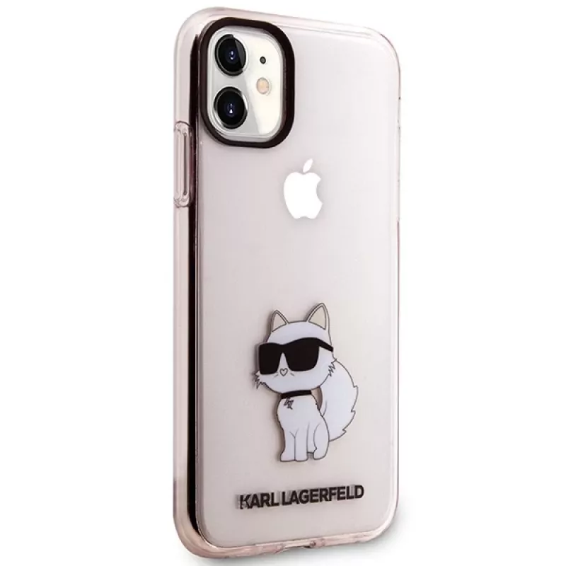 Karl Lagerfeld Ikonik Choupette Hard Case voor iPhone 11 / XR 6,1 inch - roze