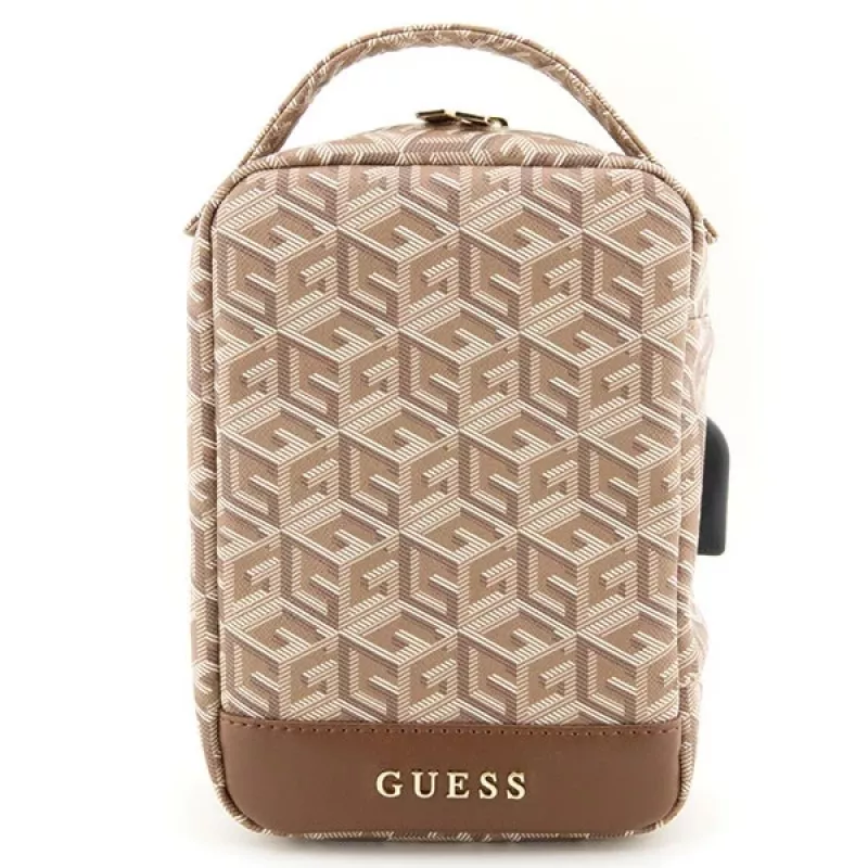 Guess GUHBHGCFSEW Organizer Bag bruin GCube Stripe
