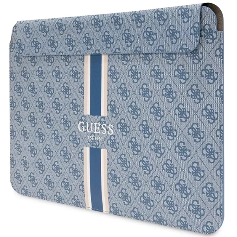 Guess Sleeve GUCS14P4RPSB 14 inch blauw 4G Printed Stripes laptophoes