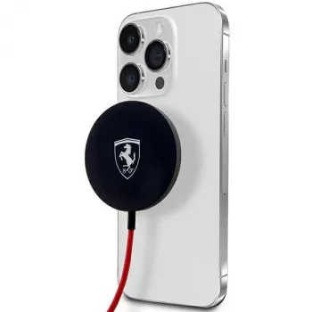 Ferrari FECBMSMENK 15W MagSafe draadloze oplaadpad - zwart