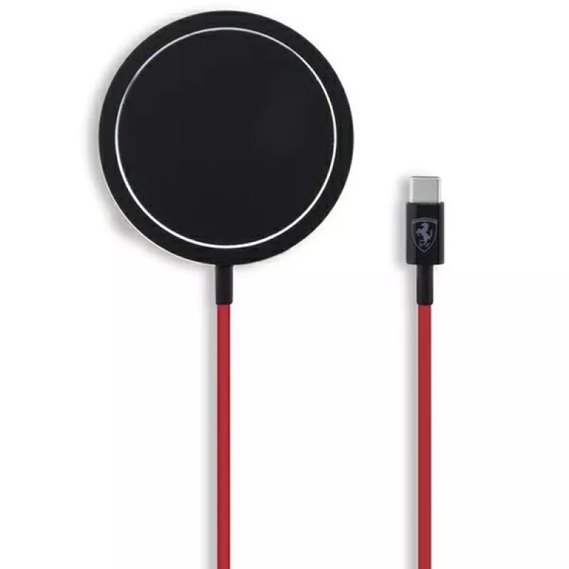 Ferrari FECBMSMENK 15W MagSafe draadloze oplaadpad - zwart