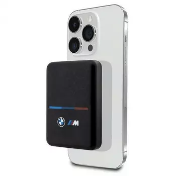 BMW M Collection MagSafe powerbank 5000mAh 15W draadloze oplader met USB-C-kabel zwart