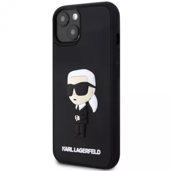 Karl Lagerfeld KLHCP14M3DRKINK Hardcase Rubber Ikonik 3D voor iPhone 14 Plus / 15 Plus 6.7 zwart