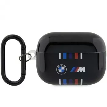 BMW AirPods Pro 2nd Generation beschermhoes zwart met M-Stripe design