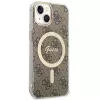 Guess GUHMP13MH4STW iPhone 13 / 14 / 15 6,1 inch bruin Hardcase met MagSafe