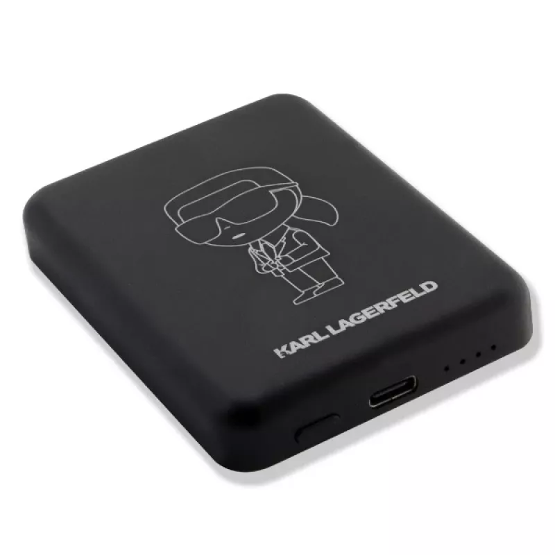 Karl Lagerfeld Ikonik MagSafe draadloze powerbank 3000mAh zwart