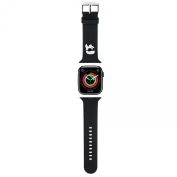 Karl Lagerfeld 3D Rubber Karl Head armband voor Apple Watch 38/40/41mm zwart