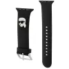 Karl Lagerfeld 3D Rubber Karl Head armband voor Apple Watch 38/40/41mm zwart
