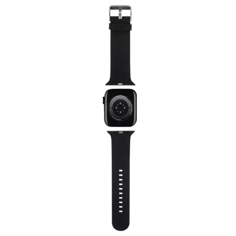 Karl Lagerfeld 3D Rubber Karl Head watch strap voor Apple Watch 42/44/45/49mm zwart