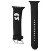 Karl Lagerfeld 3D Rubber Karl Head watch strap voor Apple Watch 42/44/45/49mm zwart
