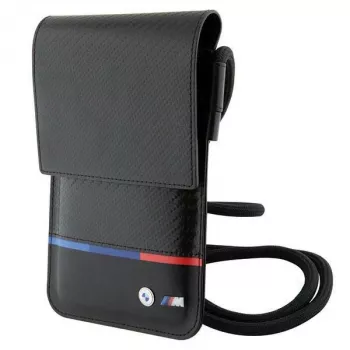 BMW Carbon Tricolor Line Wallet Bag zwart