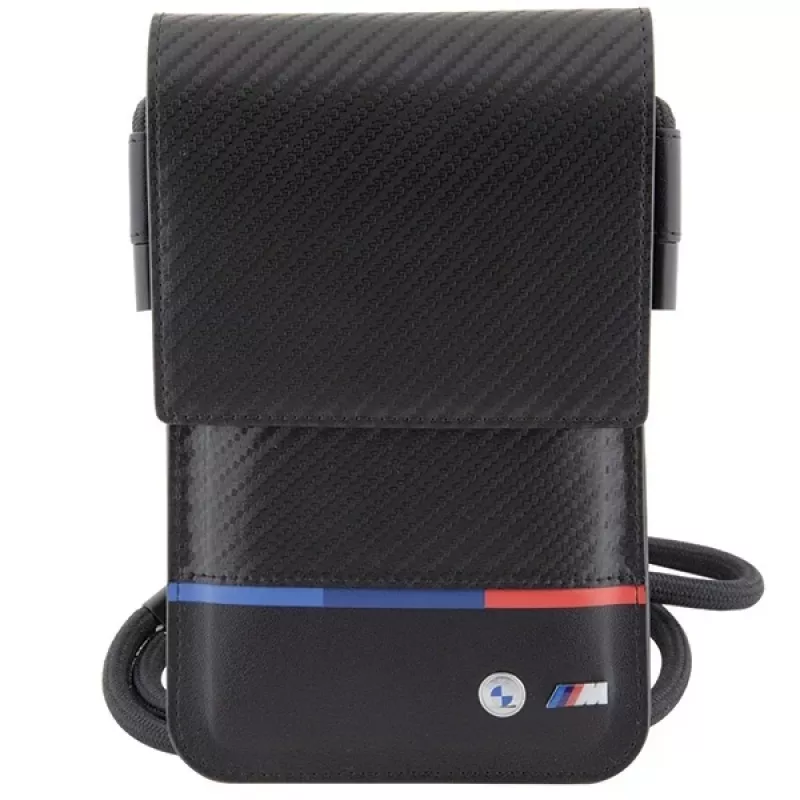BMW Carbon Tricolor Line Wallet Bag zwart