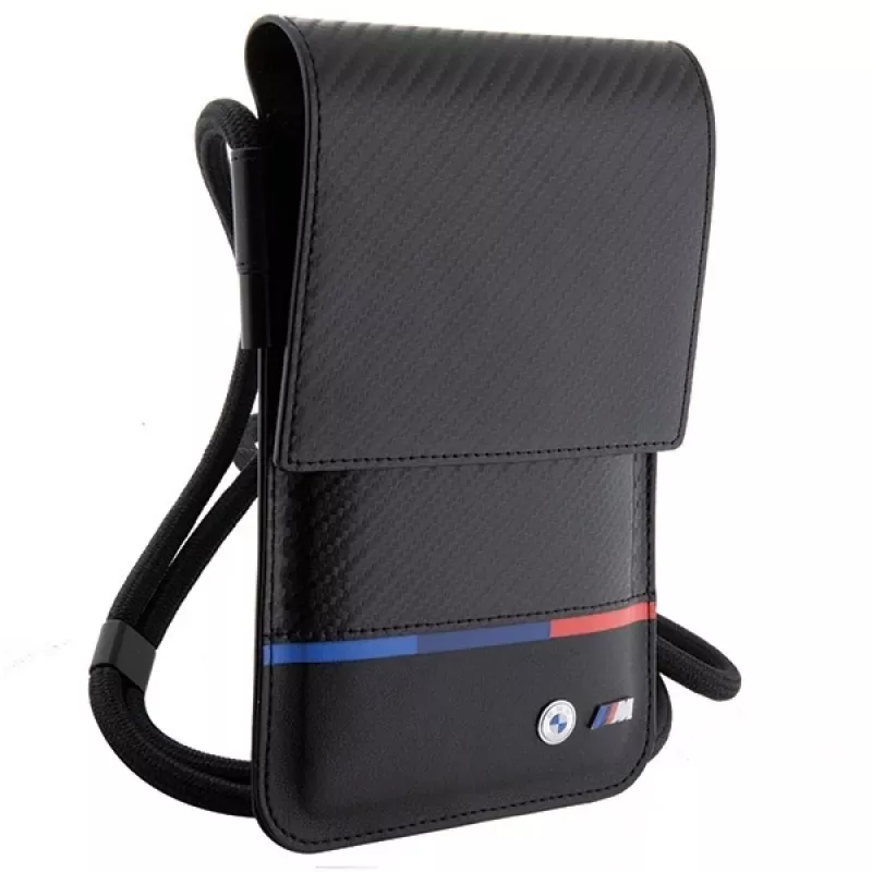 BMW Carbon Tricolor Line Wallet Bag zwart