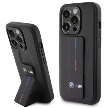 BMW Hardcase Grip Hot Stamp voor iPhone 15 Pro 6,1 inch zwart