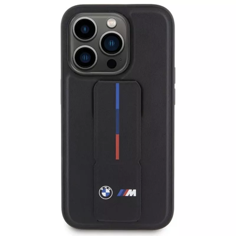 BMW Hardcase Grip Hot Stamp voor iPhone 15 Pro 6,1 inch zwart