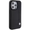 BMW BMHCP15X22RBDK Hardcase leer Blue Dots voor iPhone 15 Pro Max 6,7 inch zwart