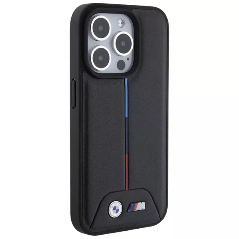 BMW BMHCP15L22PVTK iPhone 15 Pro 6,1 inch zwart Hardcase quilted tricolor