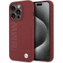 BMW M Collection Silicone Hard Case met MagSafe voor Apple iPhone 15 Pro 6,1 inch rood Big Logo