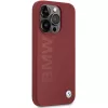 BMW M Collection Silicone Hard Case met MagSafe voor Apple iPhone 15 Pro 6,1 inch rood Big Logo