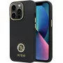 Guess GUHCP13LM4DGPK iPhone 13 Pro / 13 Hardcase siliconen Logo Strass 4G zwart