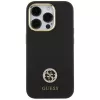 Guess GUHCP15LM4DGPK iPhone 15 Pro 6.1 zwart Hardcase siliconen Logo Strass 4G