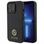 Guess GUHCP13LPS4DGPK Hardcase voor Apple iPhone 13 Pro 6,1 inch zwart strass metaallogo