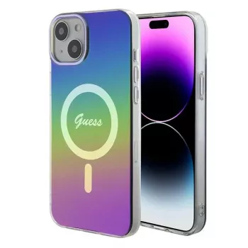 Guess IML Iridescent MagSafe Back Cover voor Apple iPhone 15 Plus, multi-color