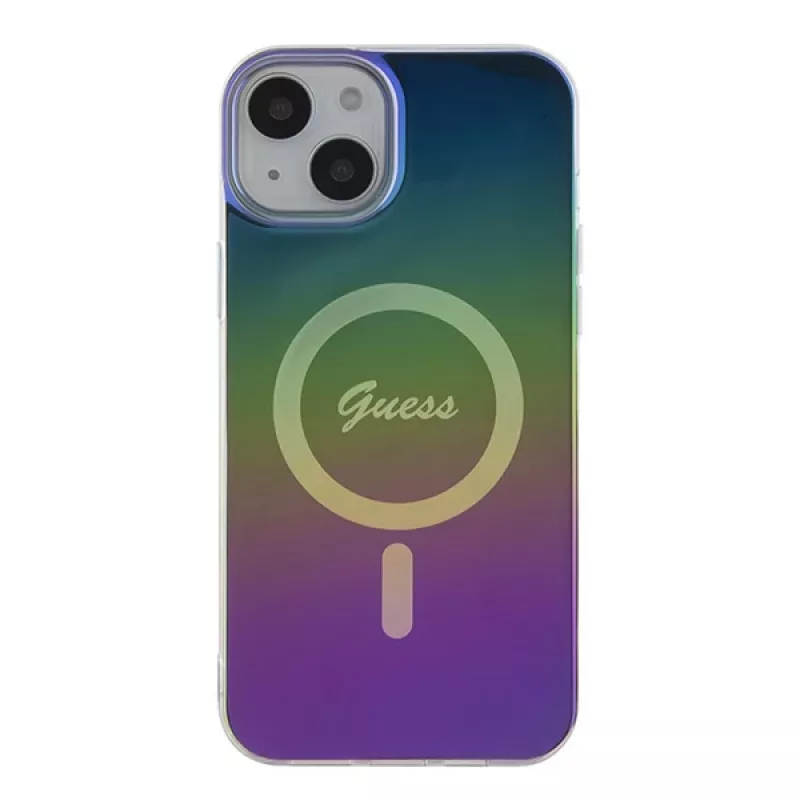 Guess IML Iridescent MagSafe Back Cover voor Apple iPhone 15 Plus, multi-color
