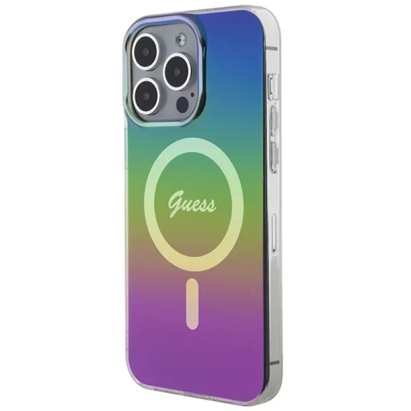 Guess IML Iridescent MagSafe Case voor iPhone 15 Pro Max (bont)