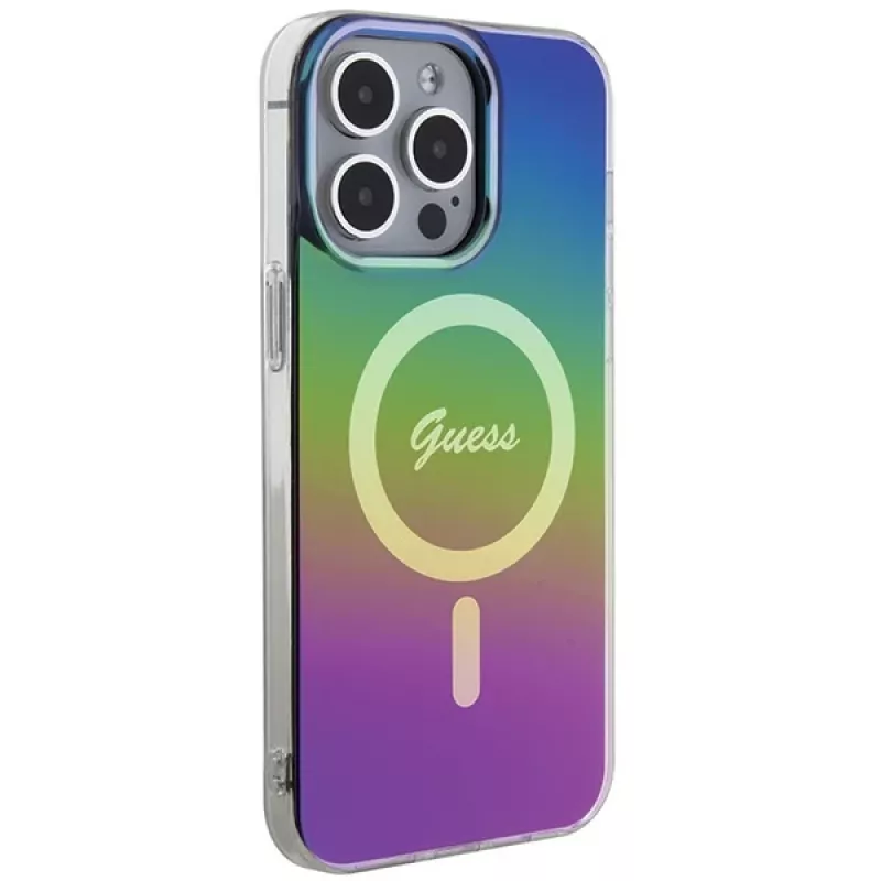 Guess IML Iridescent MagSafe Case voor iPhone 15 Pro Max (bont)