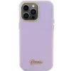 Guess GUHCP15LPGMCSL Glitter Glossy Script Hard Case voor iPhone 15 Pro 6,1 inch lila