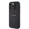 GUESS Saffiano PU MagSafe-hoesje voor iPhone 15 Pro zwart
