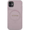 Guess GUHMN61PSAHMCP hardcase Saffiano MagSafe voor iPhone 11 / Xr 6.1 roze