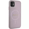 Guess GUHMN61PSAHMCP hardcase Saffiano MagSafe voor iPhone 11 / Xr 6.1 roze